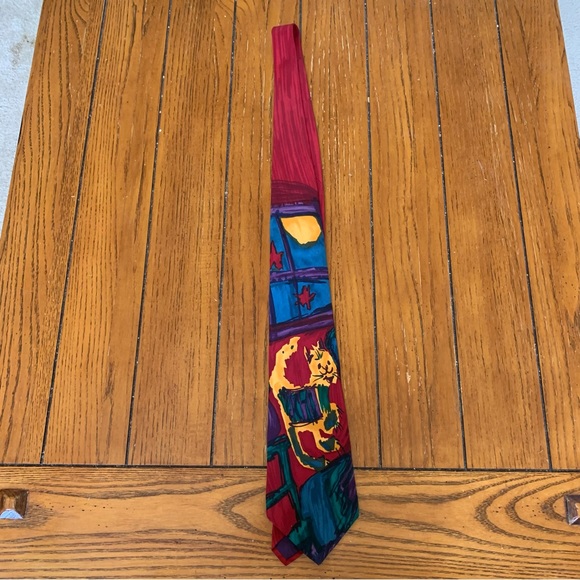 Child’s Art Cat Tie by Haley Age 4.5 “A Happy Healthy Child is Free to Create” - Picture 3 of 7